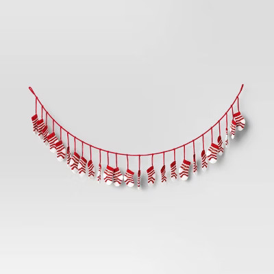 Holiday Stocking Countdown Garland Red - Threshold™ | Target