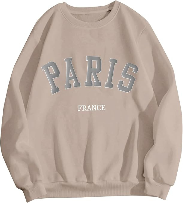 Hilinker Women's Graphic Crewneck Sweatshirts Casual Loose Long Sleeve Pullover Tops | Amazon (US)