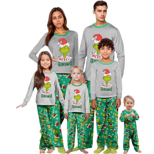 ocpcrn Family Christmas Pajamas Matching Sets For Pj Set Christmas Family Matching Pajamas Pjs Holiday Nightwear Sleepwear Sets Long Sleeve Shirts Winter Clothing For Women Pajama 2 (A33,4 Y) | Amazon (US)