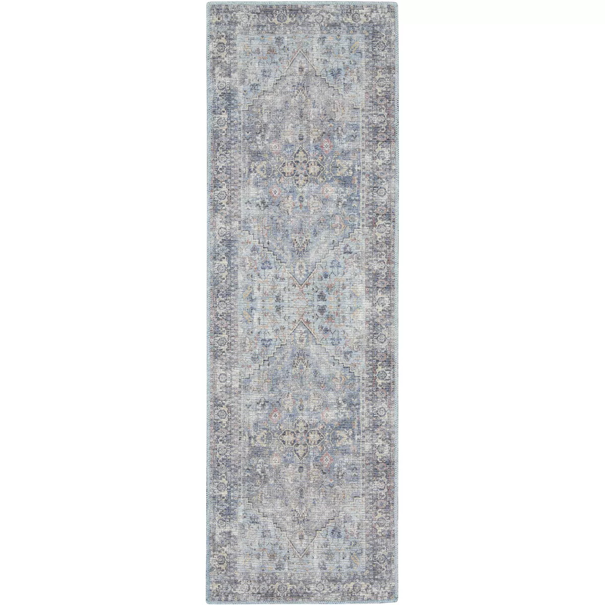 Nicole Curtis Machine Washable Vintage Bordered Botanical Indoor Rug | Target