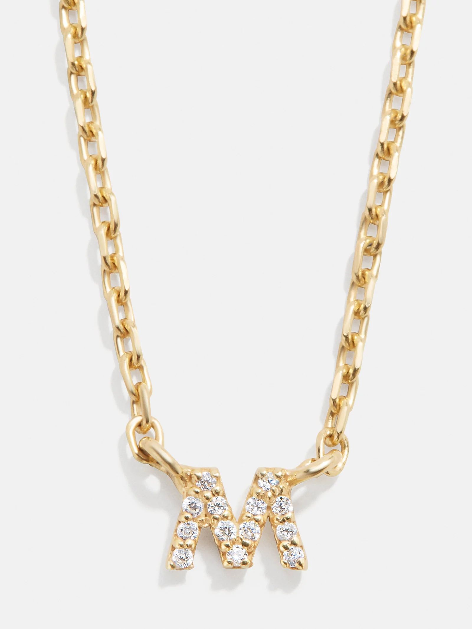 18K Gold Pavé Mini Initial Necklace | BaubleBar (US)