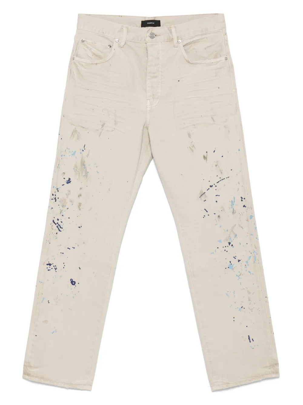 Purple Brand paint-splatter jeans - Neutrals | Farfetch Global