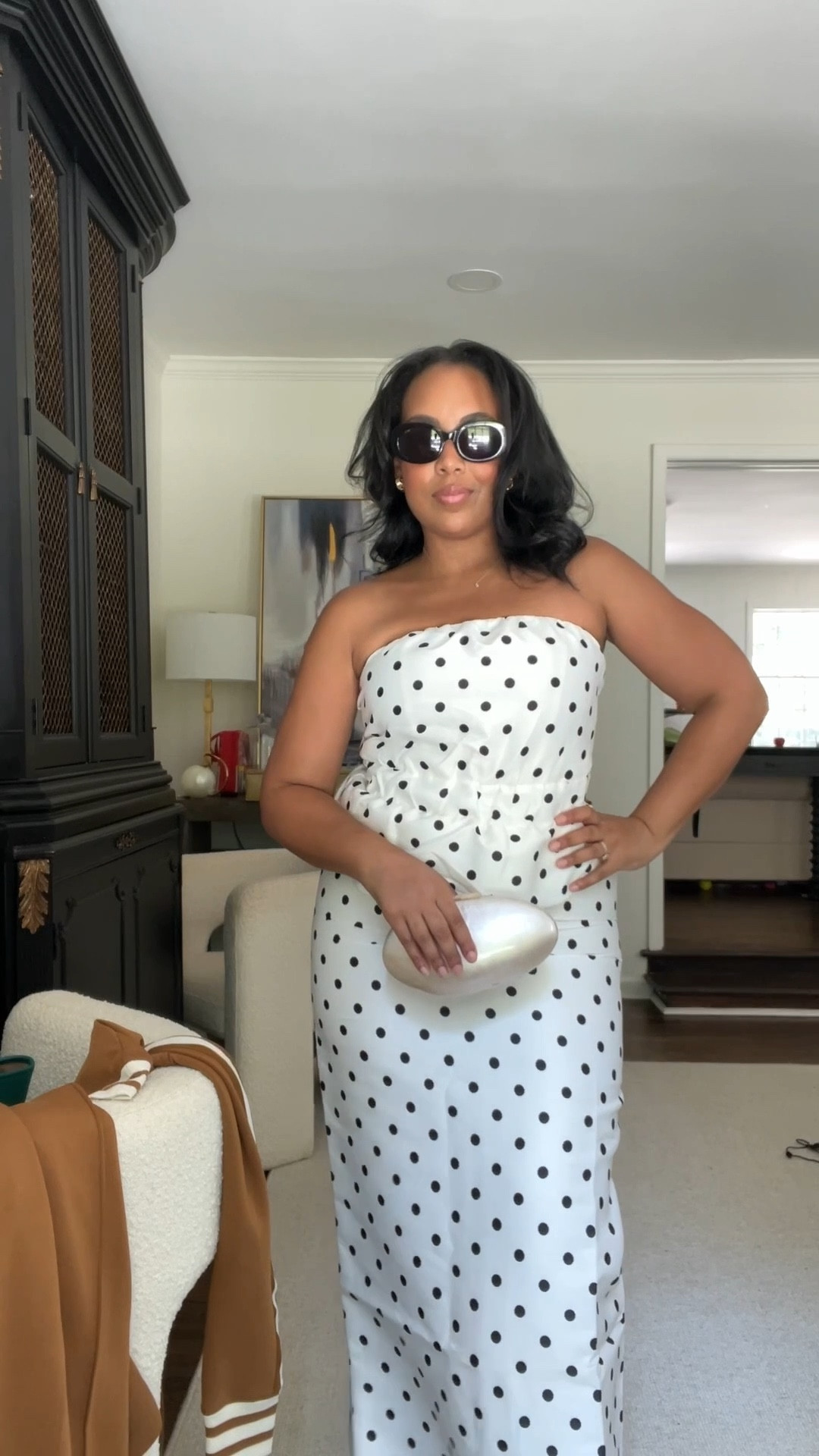 Love this polka dot set for pre fall 
Sunglasses are @12pmstudios on IG 💛

#LTKSeasonal #LTKMidsize