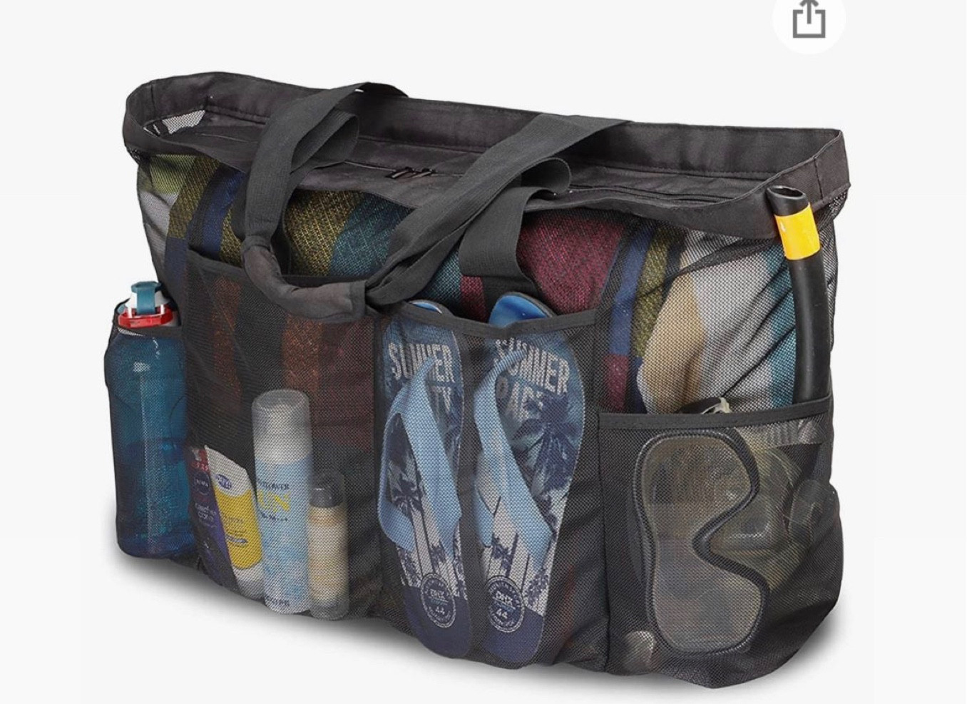 Large mesh beach bag is a must have! I LOVE IT!! It fits my families towels, sunscreen, snacks, sunglasses, goggles and SO much more! Affordable! Go grab it! 

#LTKitbag #LTKswim #LTKtravel