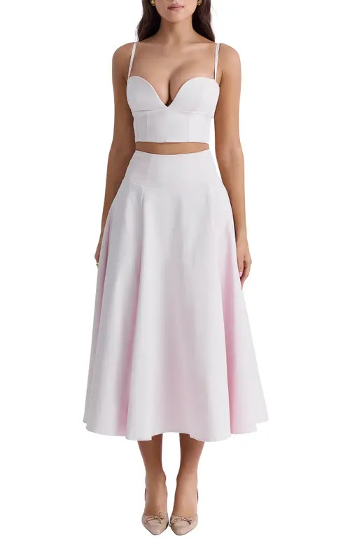 HOUSE OF CB Rita Midi Skirt in Ballet Slipper at Nordstrom, Size X-Small | Nordstrom
