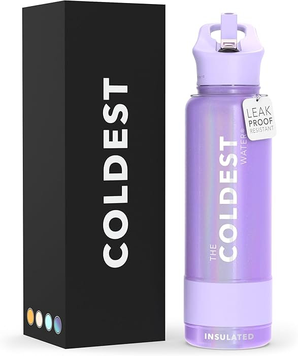 Coldest Insulated Water Bottle with Straw Lid - Stainless Steel Metal Thermos for Men & Women (Sa... | Amazon (US)