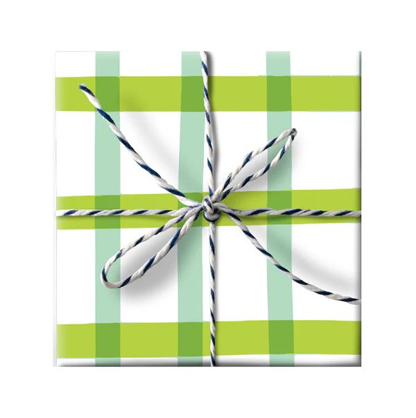 Holiday Gift Wrap - Green Plaid | Joy Creative Shop
