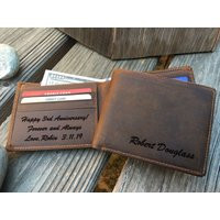 Rfid Personalized Men's Genuine Leather Bifold Wallet, Custom Wallet For Men, Boyfriend, Husband, Christmas, Father's Day, Monogrammed Gift | Etsy (US)