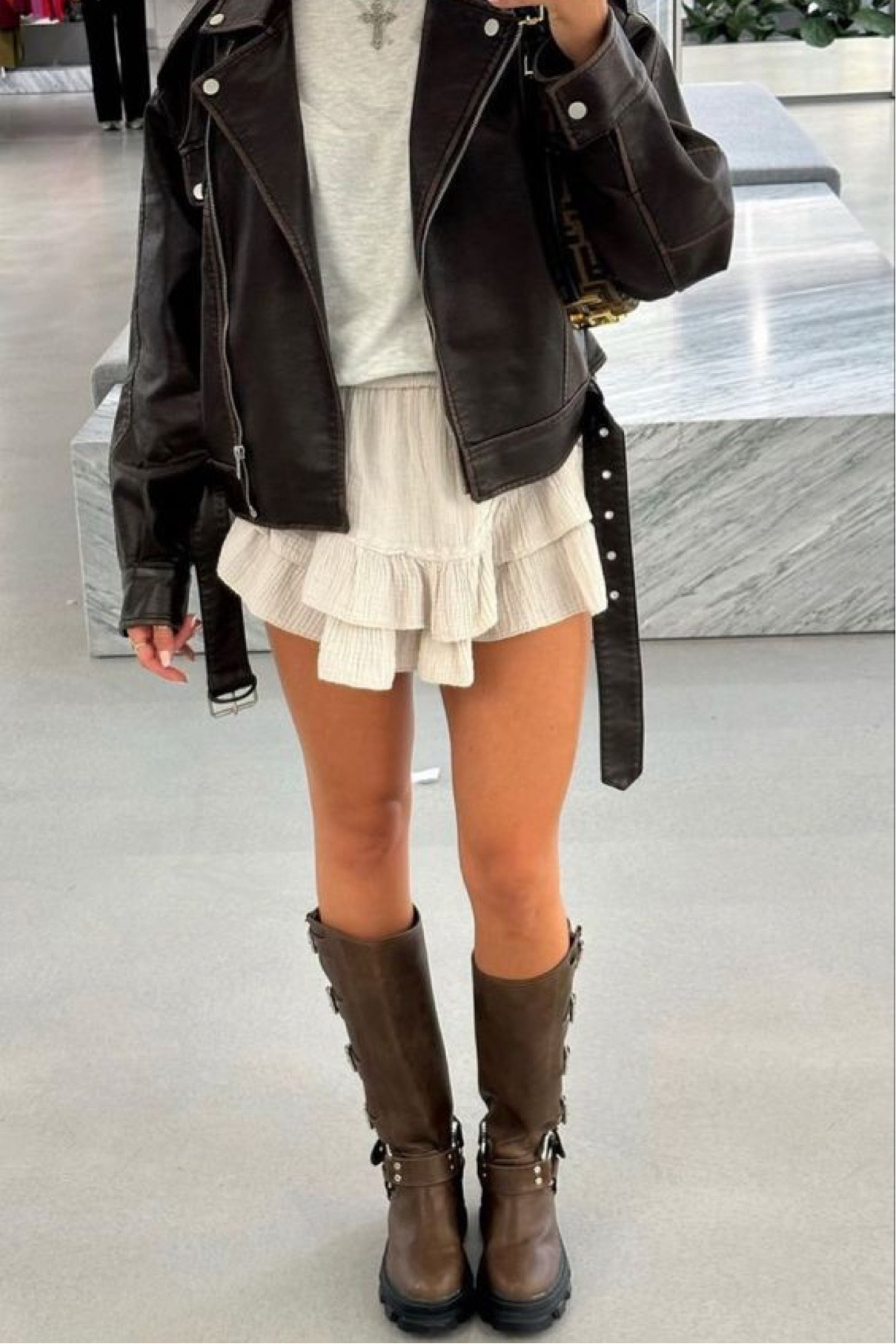 A knee high buckle boot edges up any outfit 🤩🔪 #countryconcertoutfit #springoutfit #summeroutfit 

#LTKshoecrush #LTKFestival #LTKsalealert