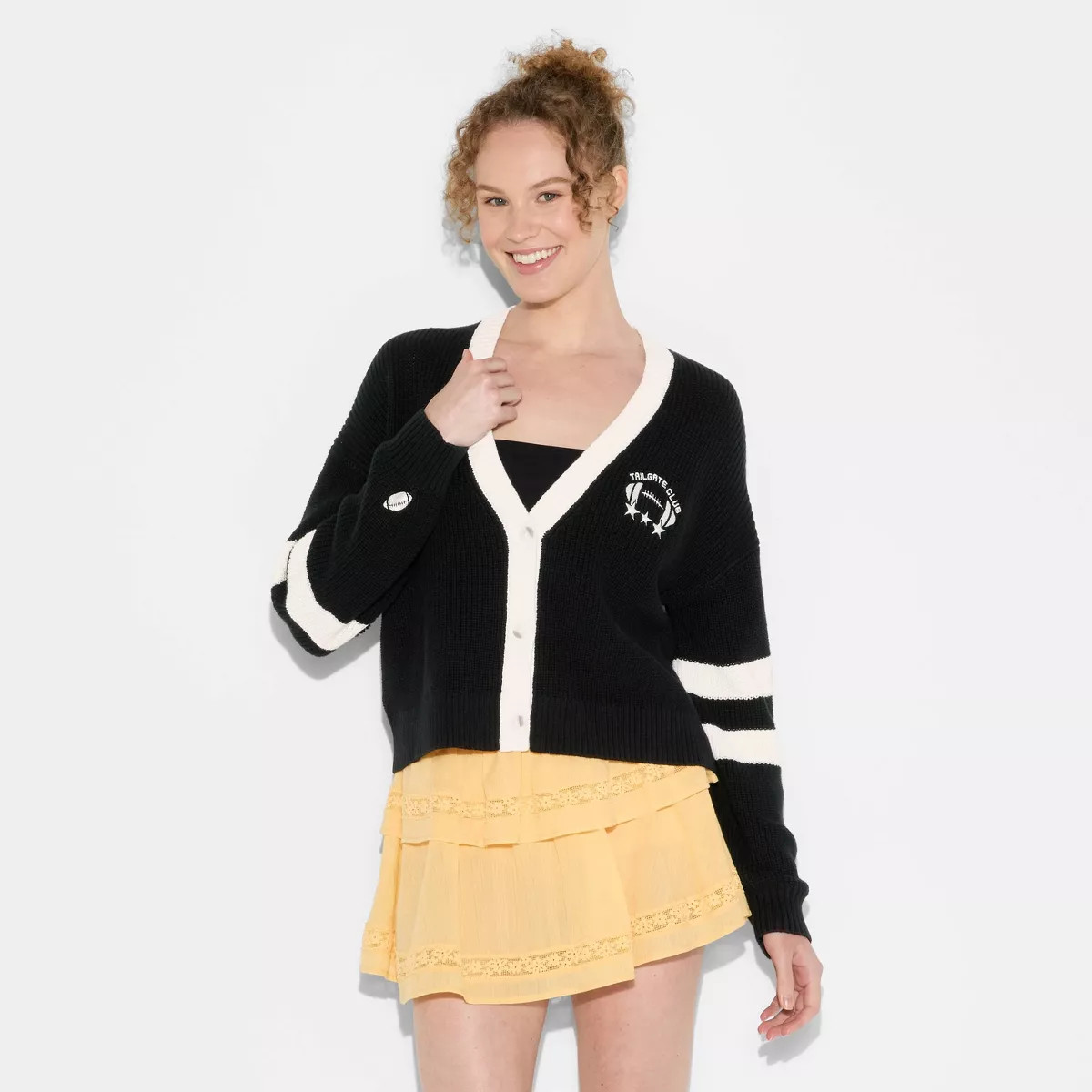 Women's Game Day V-Neck Button-Front Cardigan - Wild Fable™ Maroon M | Target