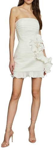 AMUR Women's ISLA Rosette MINI Dress, Ivory | Amazon (US)