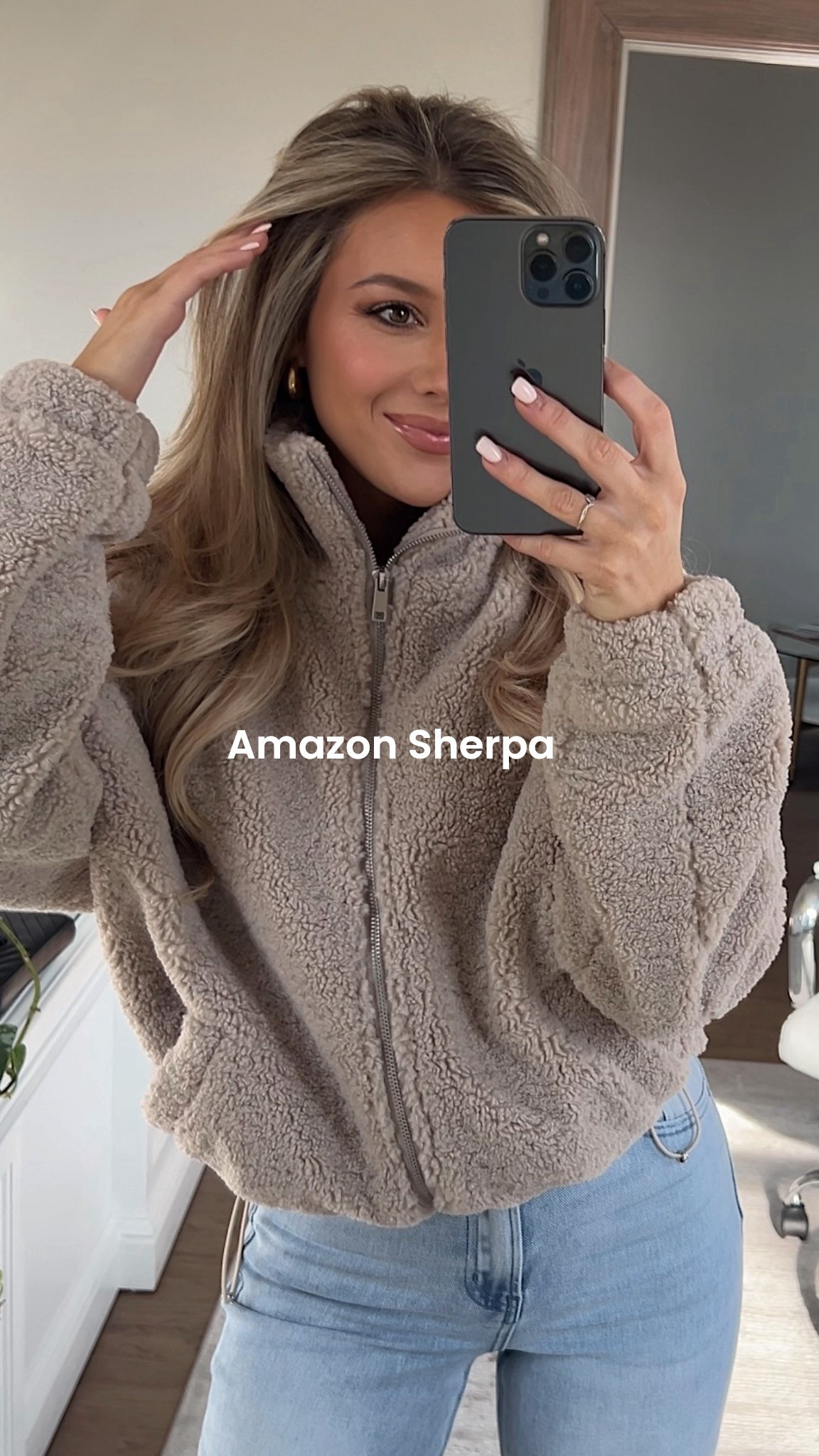 Obsessed with how soft this Sherpa coat is from AMAZON!! such great quality. A good casual staple to add to your closet! 

#LTKFindsUnder50