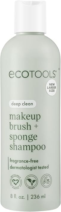 EcoTools Makeup Brush + Sponge Shampoo Cleanser, Deep Clean, Sulfate-Free, Fragrance-Free Brush C... | Amazon (US)