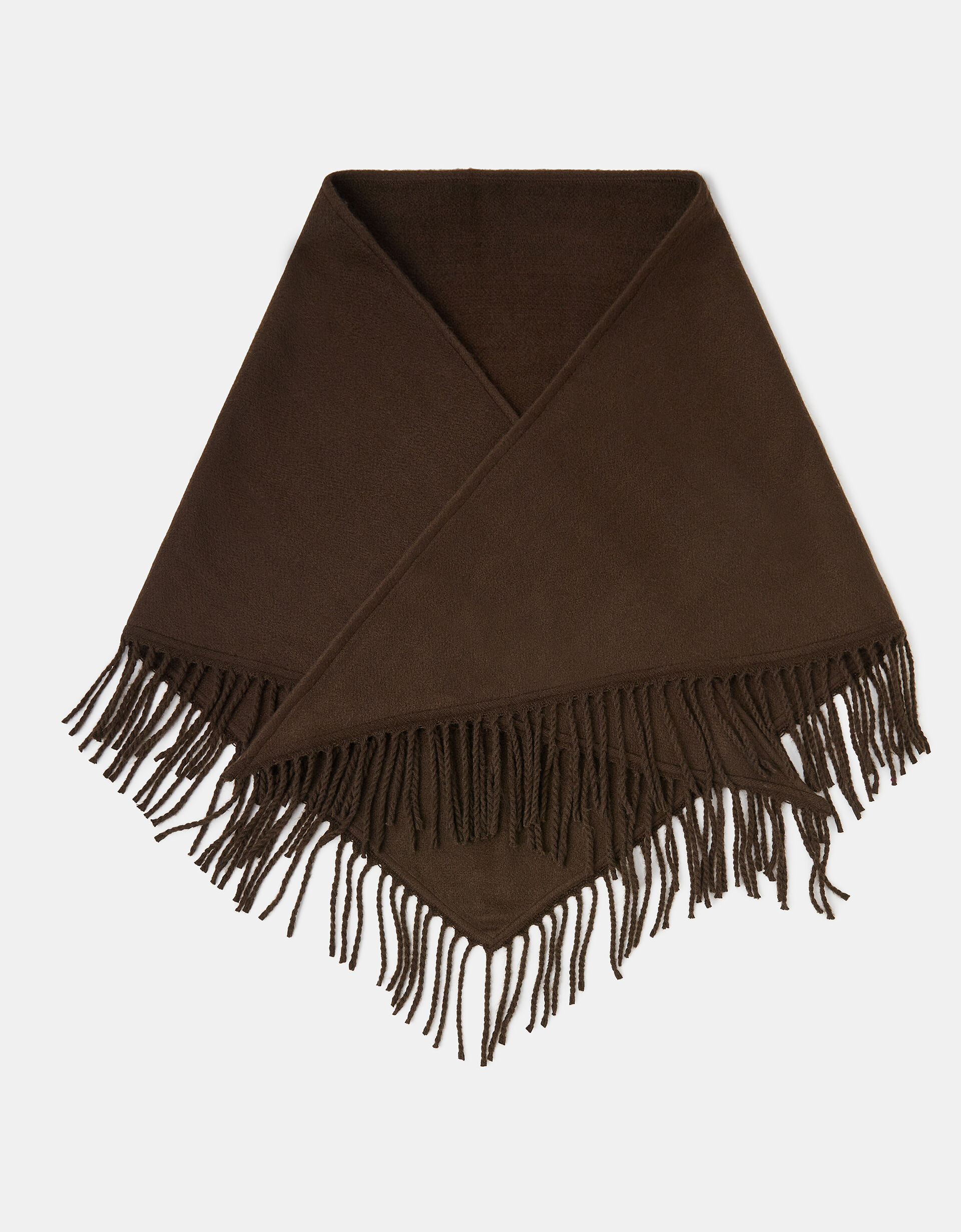 Large Tassel Knit Triangle Scarf | Accessorize (Global)