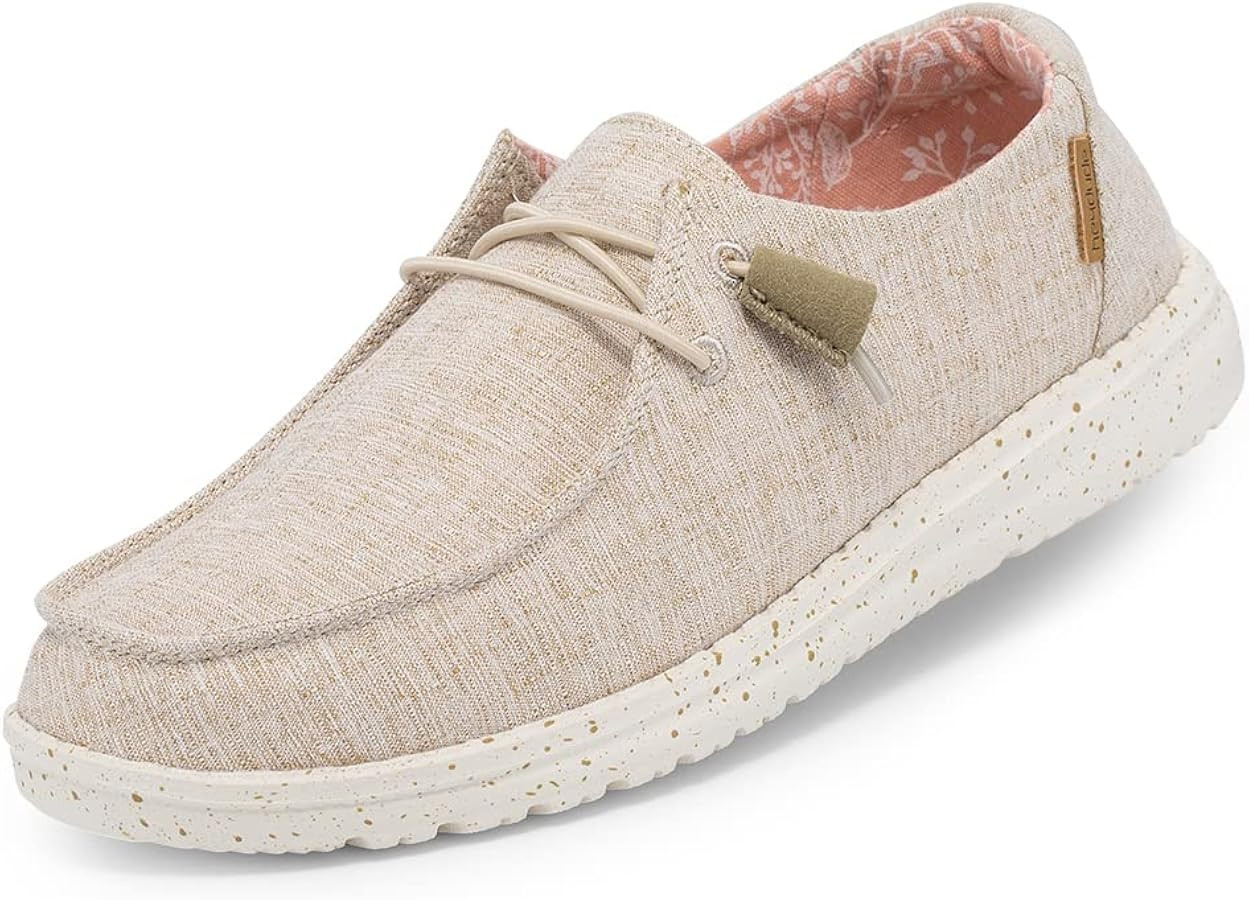 Hey Dude Women's Wendy Chambray | Women's Shoes | Women's Lace Up Loafers | Comfortable & Light-W... | Amazon (US)