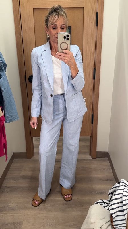 Perfect lightweight suit for summer. Wearing a 2 in the jacket and in the pants (would prefer a 4). 
Great length on the pants. 

#LTKstyletip #LTKVideo #LTKsalealert