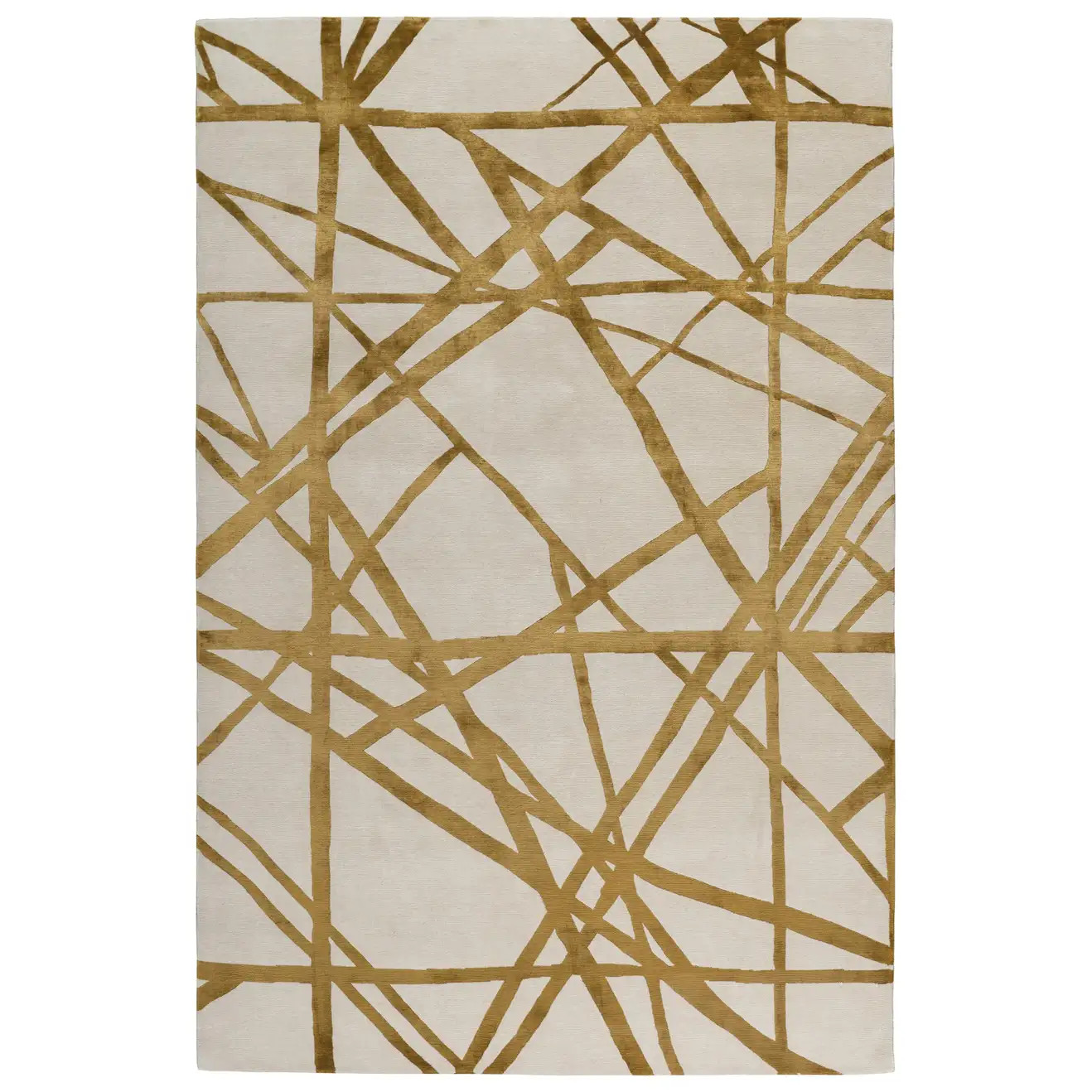 Channels Copper Hand Knotted 9x6 Rug in Wool and Silk by Kelly Wearstler | 1stDibs