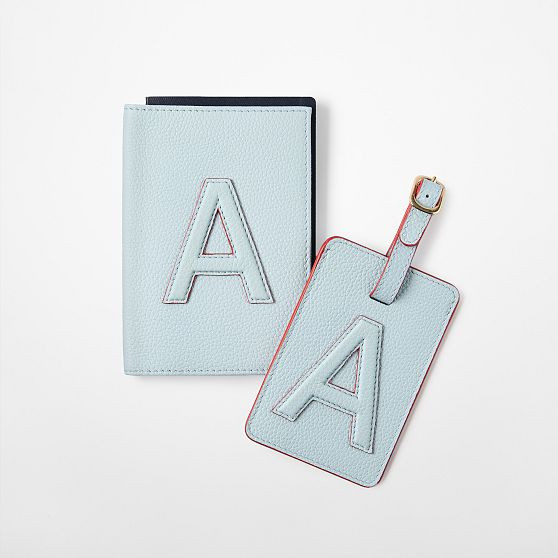 Mark & Graham x Pencil & Paper Co. Leather Luggage Initial Tag and Passport Case Set | Mark and Graham