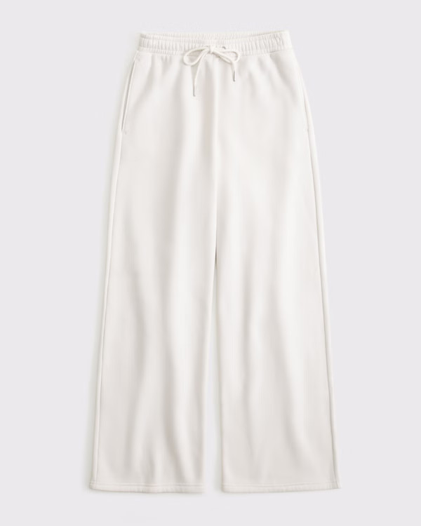 Women's High Rise Sunday Wide Leg Sweatpant | Women's Bottoms | Abercrombie.com | Abercrombie & Fitch (US)