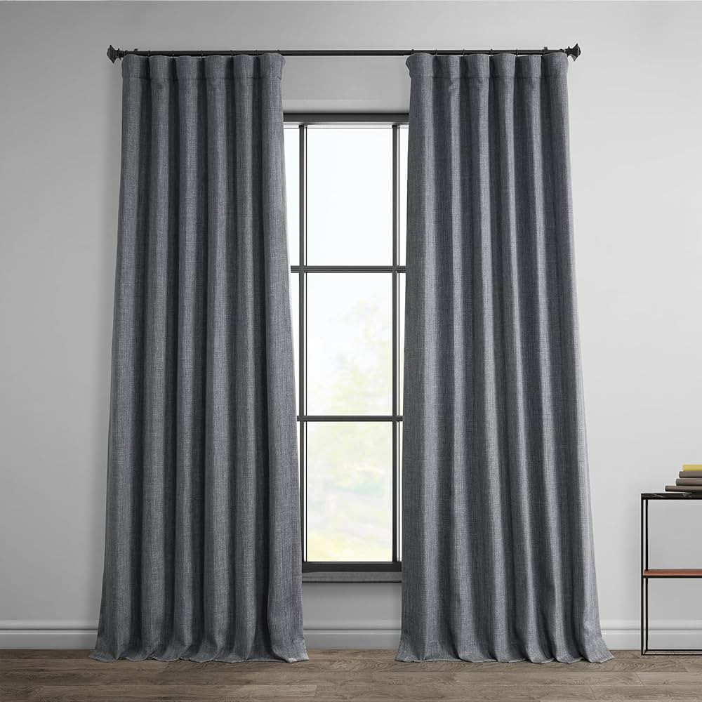 Amazon.com: HPD Half Price Drapes Faux Linen Room Darkening Curtains - 108 Inches Long Luxury Lin... | Amazon (US)
