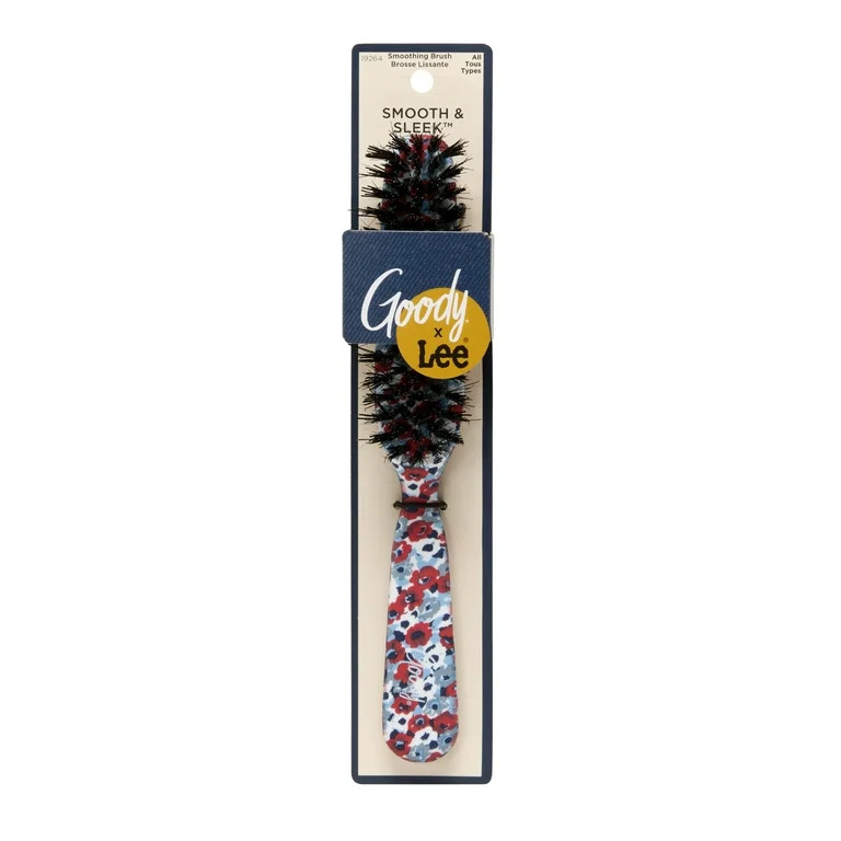 Goody x Lee Boar Smoothing Hairbrush, Shine Boosting, Soft Bristles, All Hair Types, 1 Count | Walmart (US)