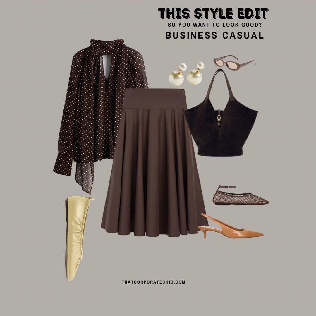 business casual workwear - styling polka dot blouse + low waist skirt

Work shoes
Yellow shoes
Kitten heels
Slingback
Office style 
Work bag 

#LTKworkwear #LTKstyletip #LTKspring