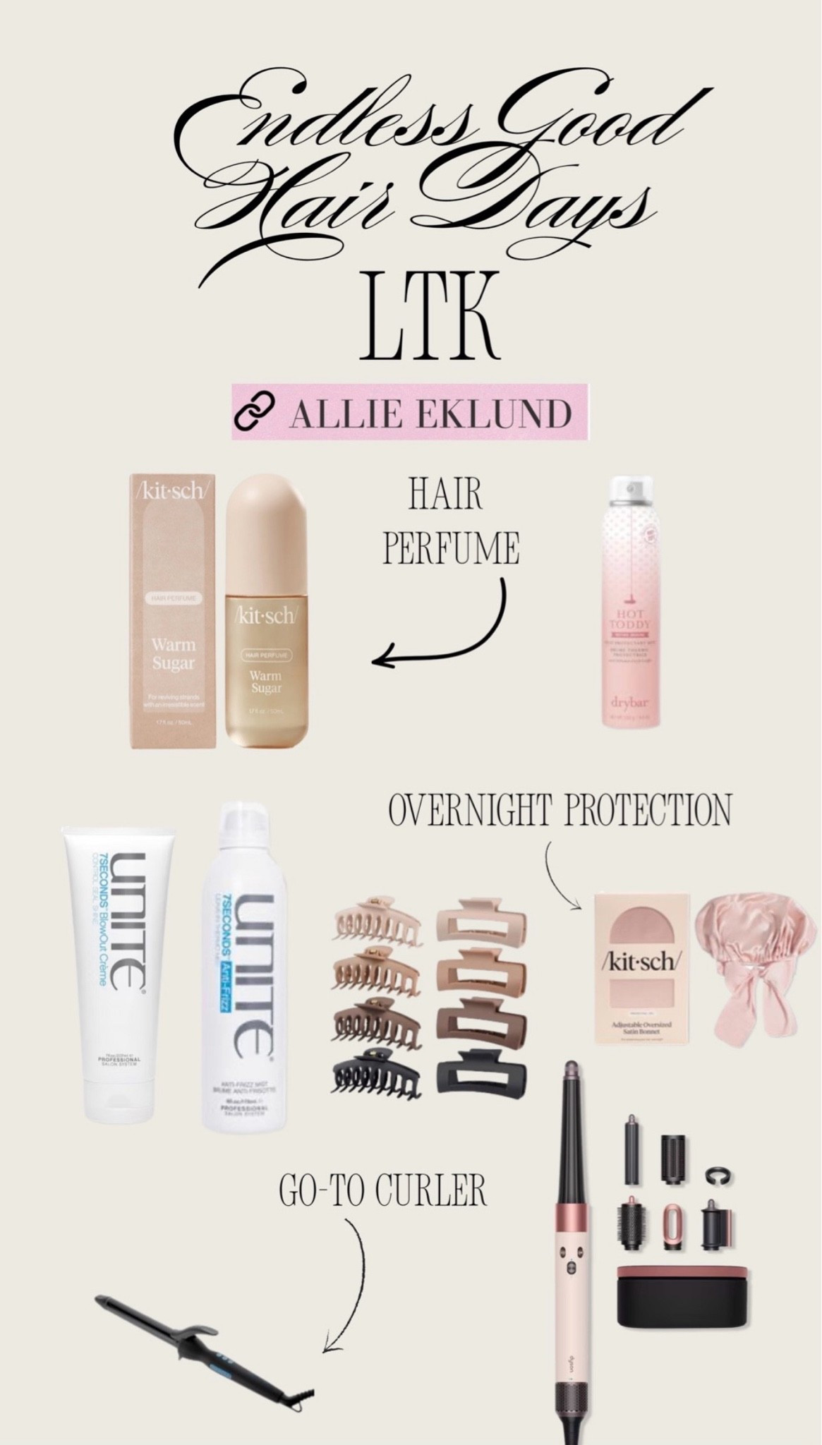 My current recipe for endless good hair days!! 💖💖 this lineup is hard to beat and I included more options I love too!! #hairessentials

#LTKdayinmylife #LTKgrwm