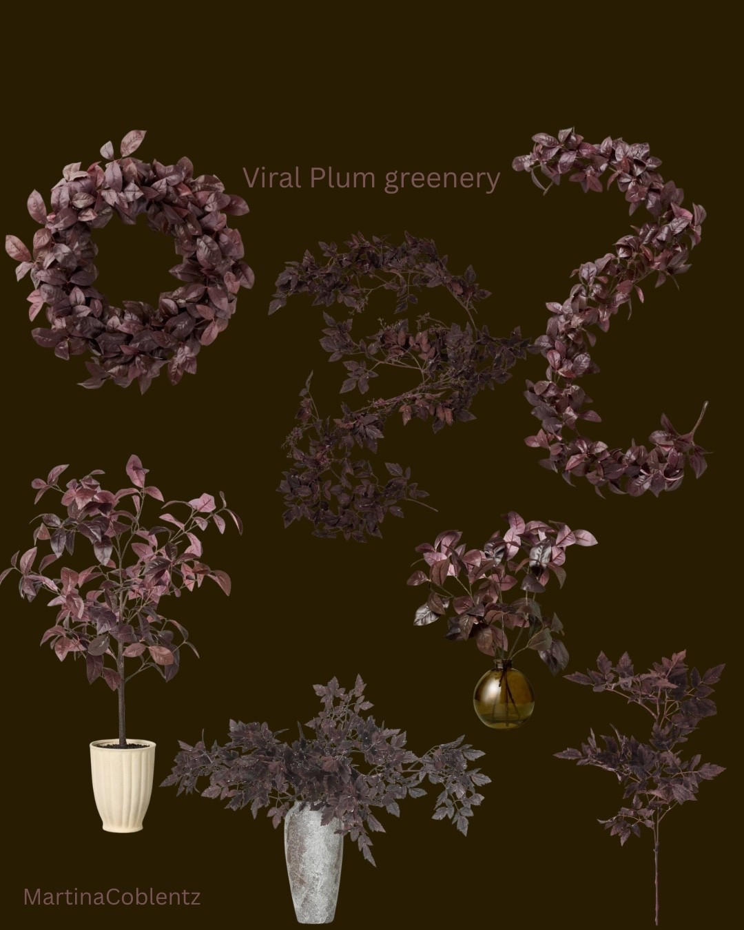 Viral plum fall greenery 



•plum greenery •plum wreath •plum garland •fall decor •fall 2025 •neutral home •fall home •cimicifuga •plum cimicifuga