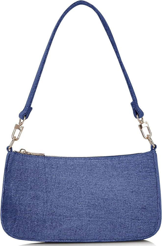 NIUEIMEE ZHOU Denim Shoulder Bag for Women Retro Classic Clutch Tote HandBags Crossbody Purses | Amazon (US)