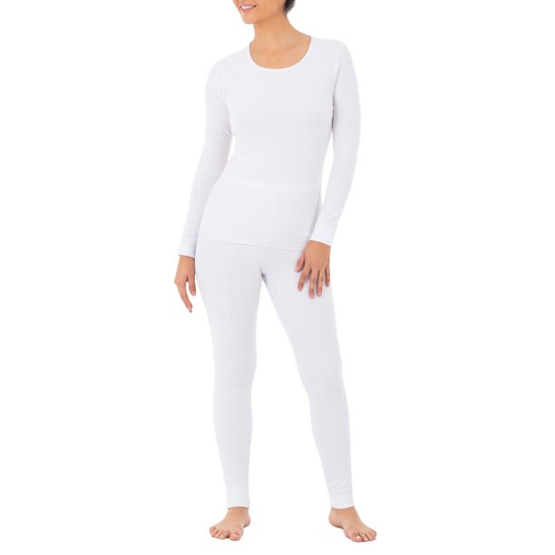 Fruit of the Loom Women's and Women's Plus Long Underwear 2-Piece Waffle Top and Bottom Thermal S... | Walmart (US)