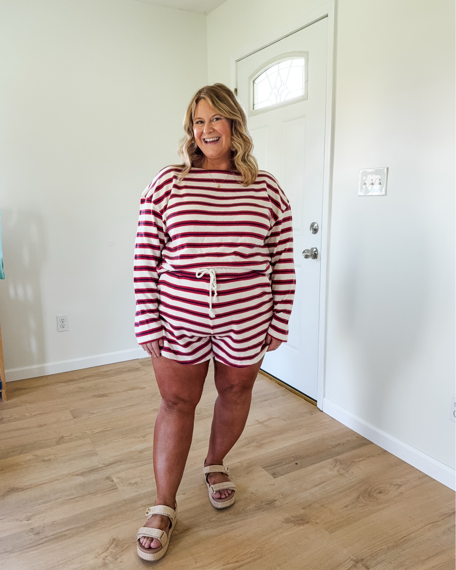 Red, white & blue Target haul!

4th of July outfits
Memorial Day outfits 

Matching set - XL in top, XXL in shorts
Navy athletic shorts - Xxl 
Red & white striped tee - XL
Maroon dress - XL
Denim shirt - XL
White shorts - XL
Flags sweater - last years version, linked this years plus similar
Denim jumper - XL