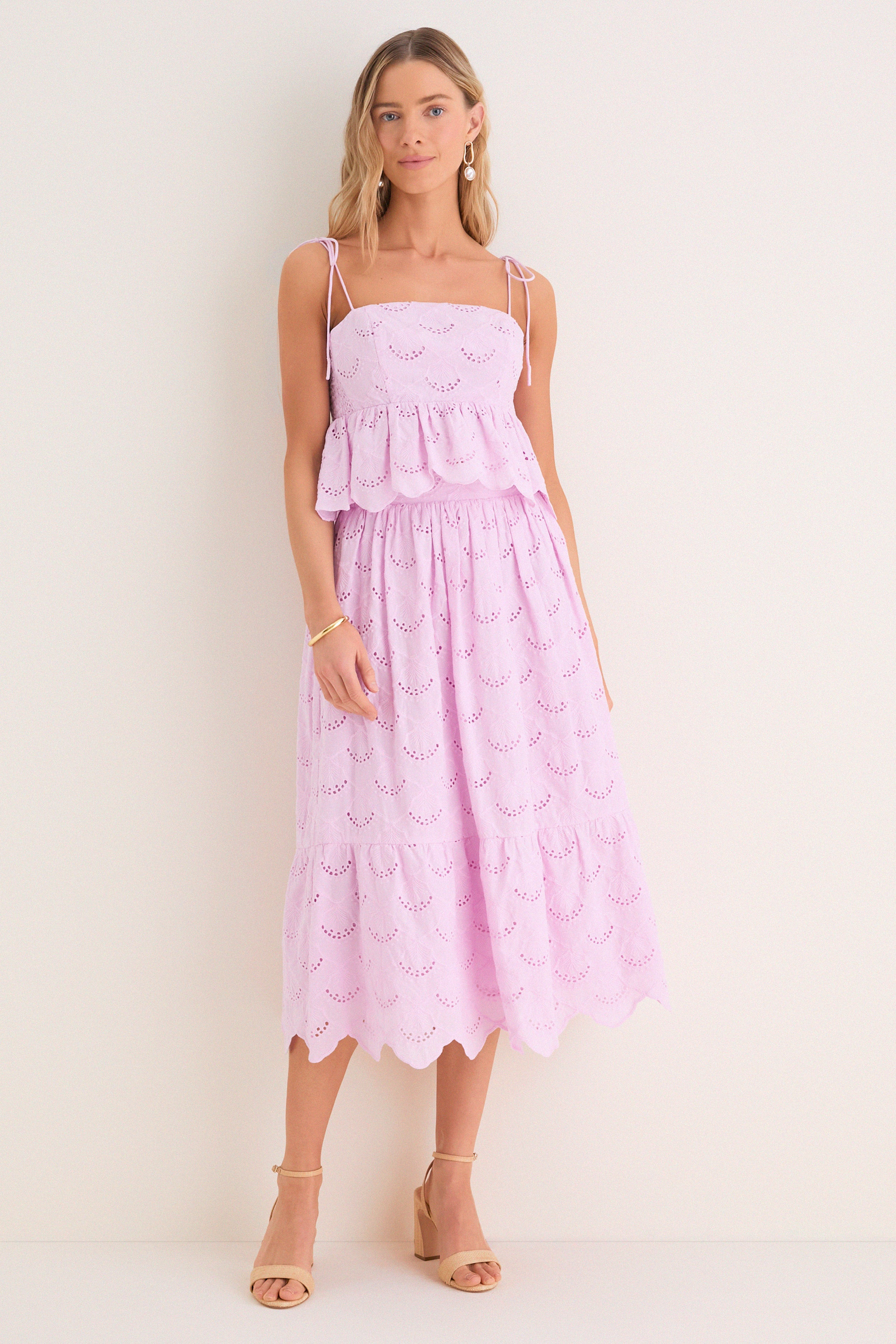 Lilac Eyelet Calla Top | Tuckernuck (US)