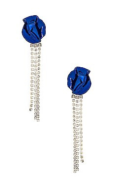Sterling King Georgia Crystal Earrings in Cobalt from Revolve.com | Revolve Clothing (Global)