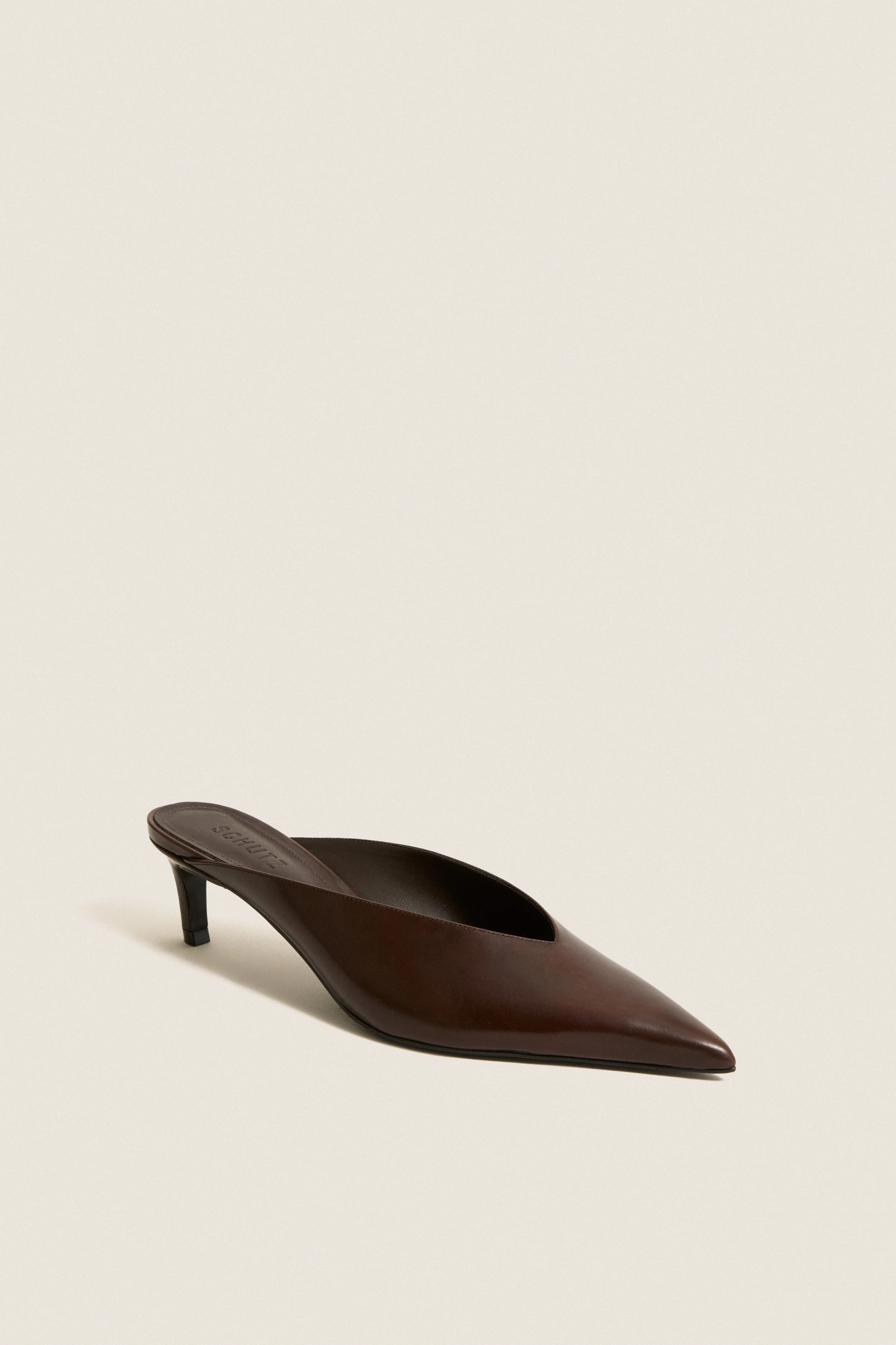 Dark Brown Loren Mid Heels | Tuckernuck (US)