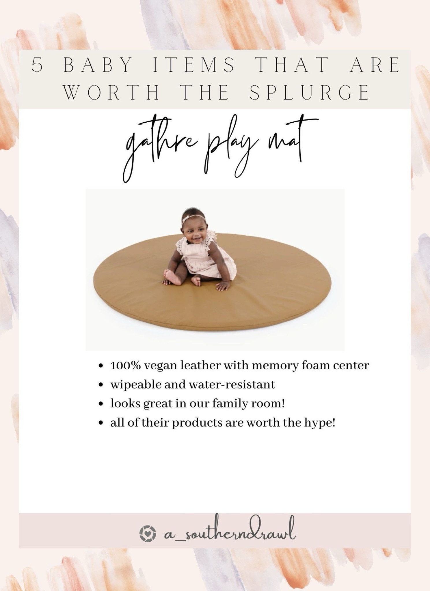 tummy time favorite🙌🤍 play mat that we used with Jackson and will use for baby brother!


play mat, newborn essential, baby registry, new mom registry, newborn must have, baby list, Grace White, A Southern Drawl

#LTKFamily #LTKBaby #LTKBump