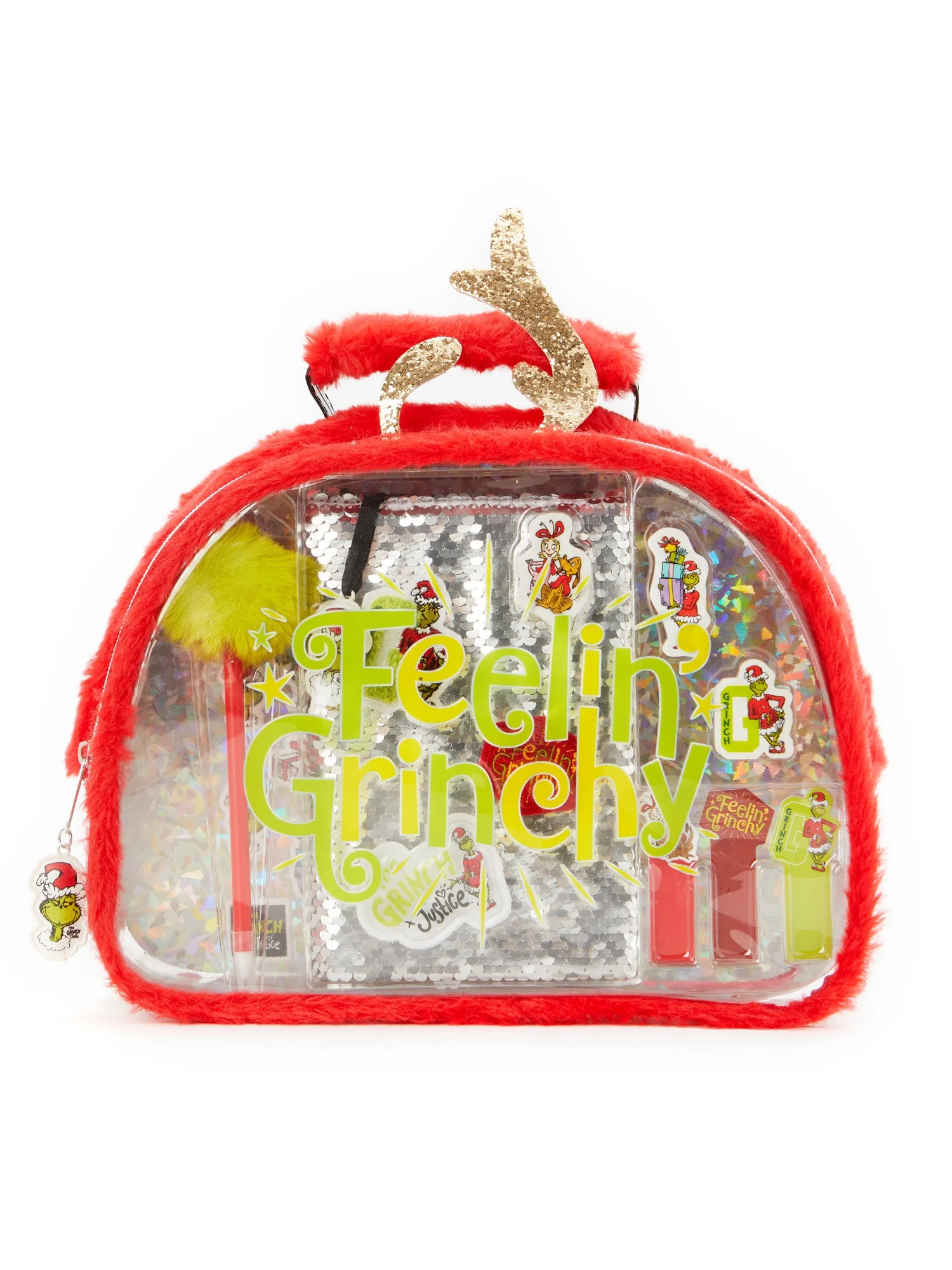 Justice Girls Grinch 10.25" Stationary Set Handbag Red | Walmart (US)