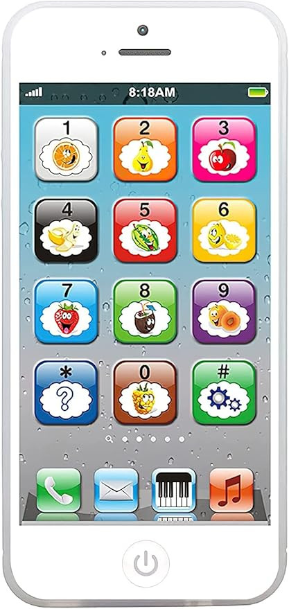 Toy Learning Play Cell Phone with 8 Functions and Dazzling Lights Interactive Toy for Toddler Bab... | Amazon (US)