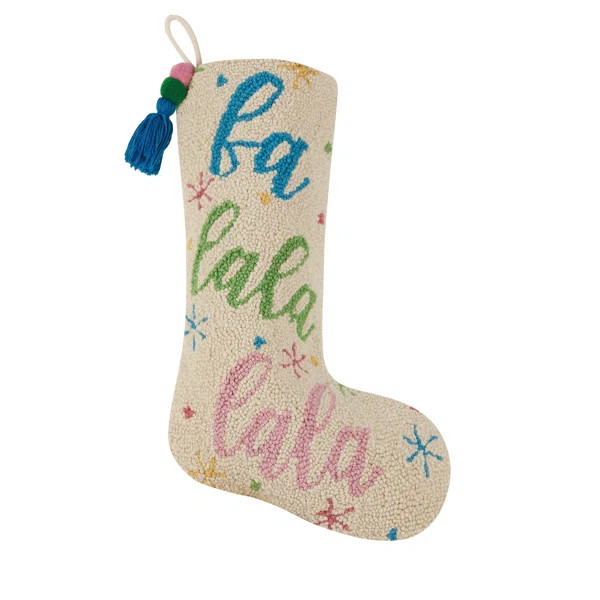 Fa La La Snowflakes with Tassels Hook Stocking | Wayfair North America