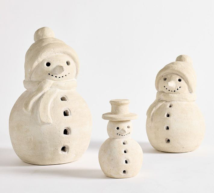 Terracotta Snowman Large | Pottery Barn (US)