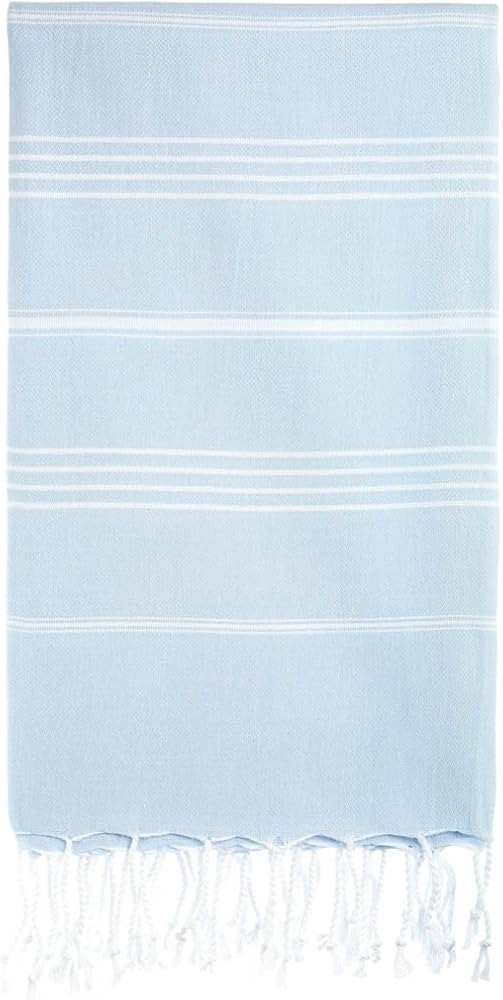 Cacala Lightweight and Thin Turkish Beach Towel 100% Cotton Sand-Free and Quick-Drying Goodness P... | Amazon (US)