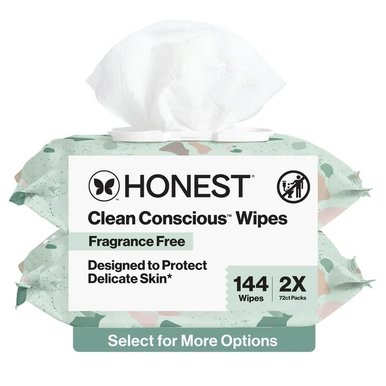The Honest Company Plant Based Baby Wipes Fragrance Free 144 Count | Walmart (US)
