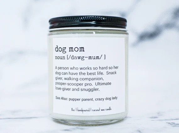 Dog Mom Gift Candle  Dog Mom Definition Candle  Gift for Pet - Etsy | Etsy (US)