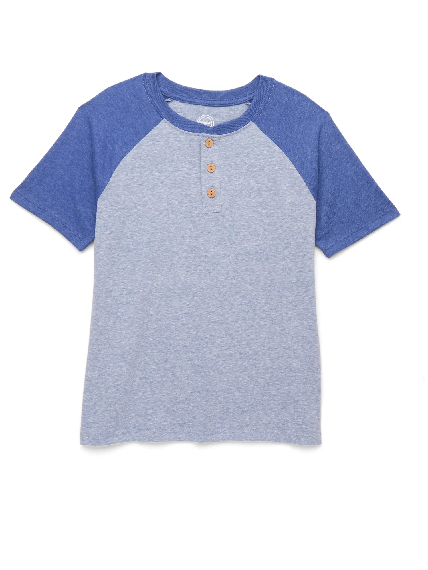 Wonder Nation Boys Henley Shirt with Short Sleeves, Sizes 4-18 & Husky | Walmart (US)