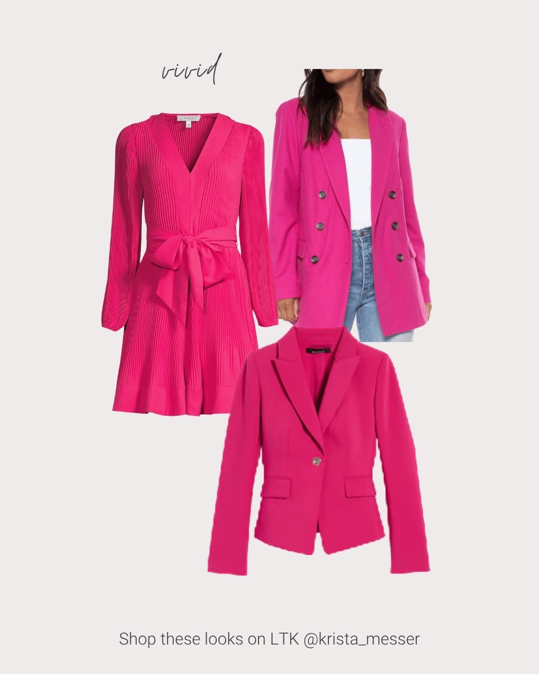 Vivid Winter Pinks | House of Colour # Winter Palette | Color Analysis

#LTKSeasonal #LTKWorkwear #LTKOver40