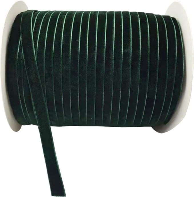 10 Yards Dark Green Velvet Ribbon | Amazon (US)