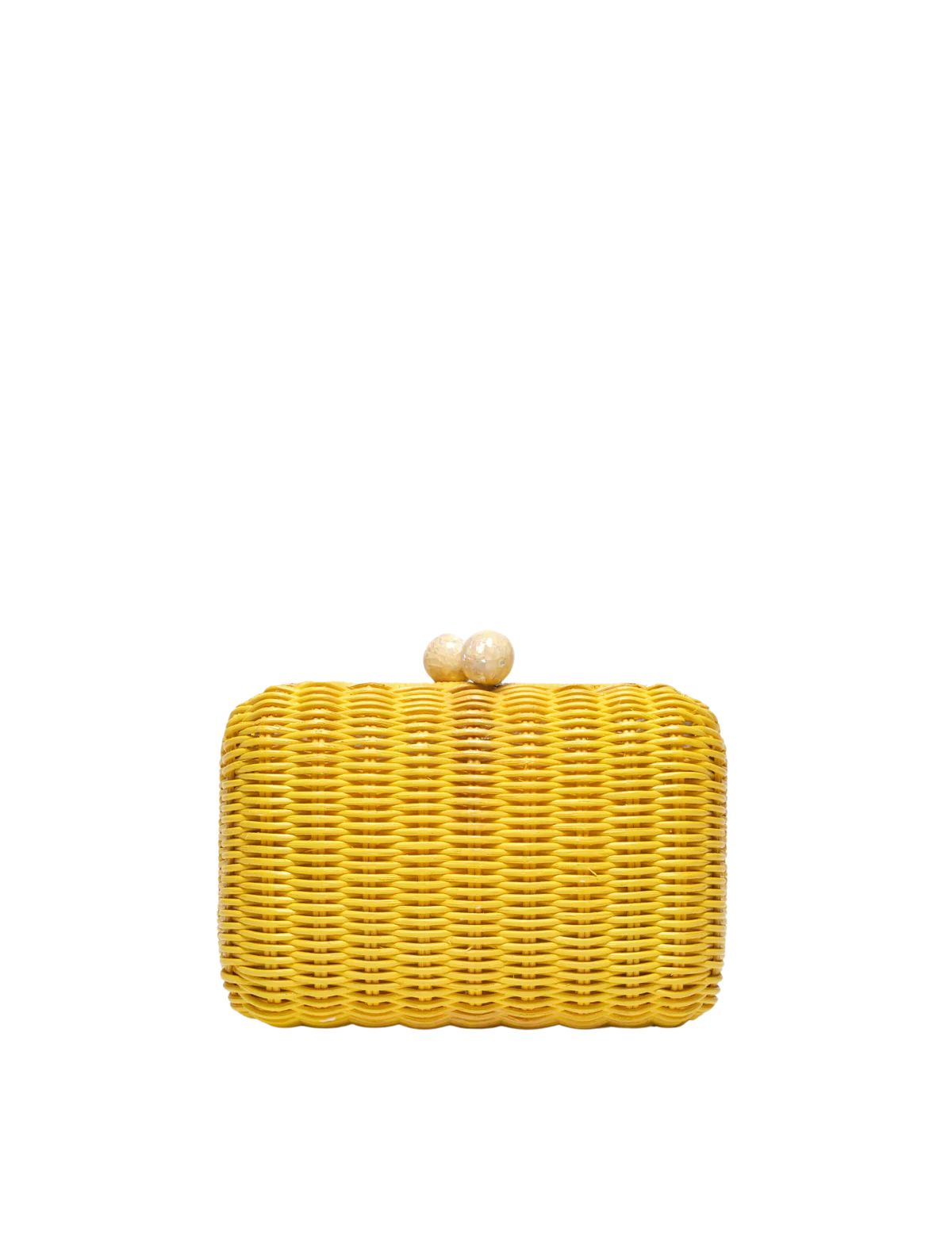 Grace Wicker Straw Clutch Bag | Over The Moon