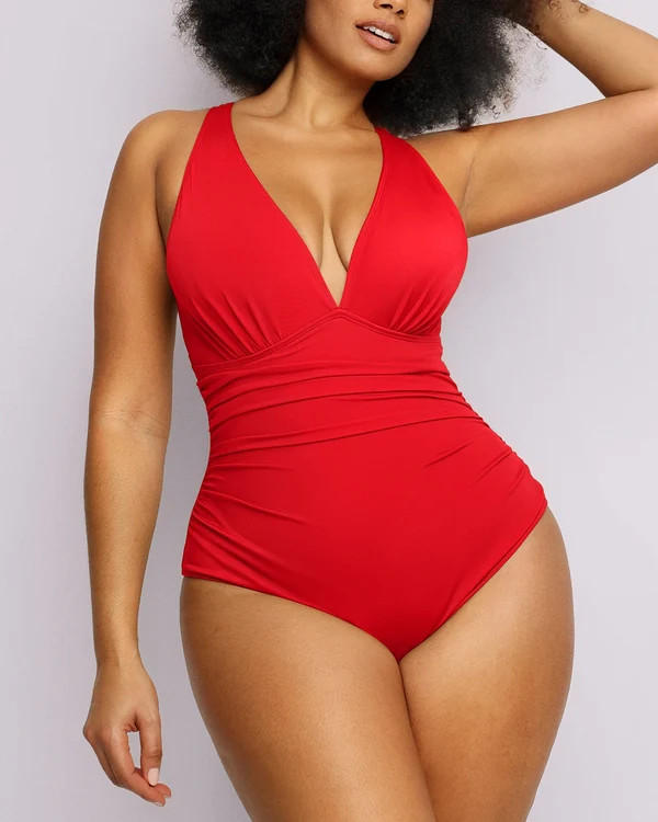Smart Sculpt\u2122 Plunge Cutout Tummy Control Swimsuit | Shapellx Affiliate Program