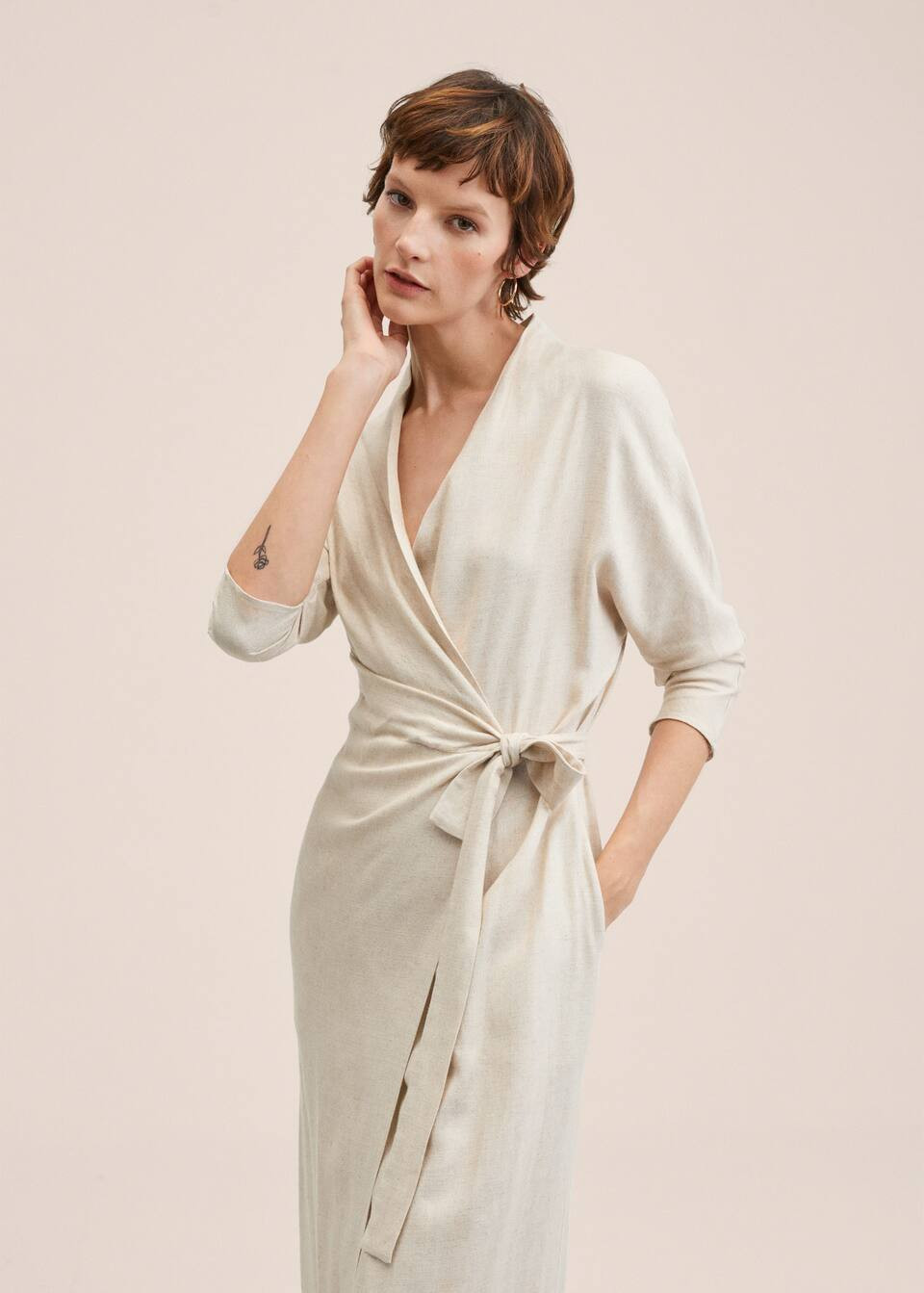 Draped wrap dress | MANGO (US)