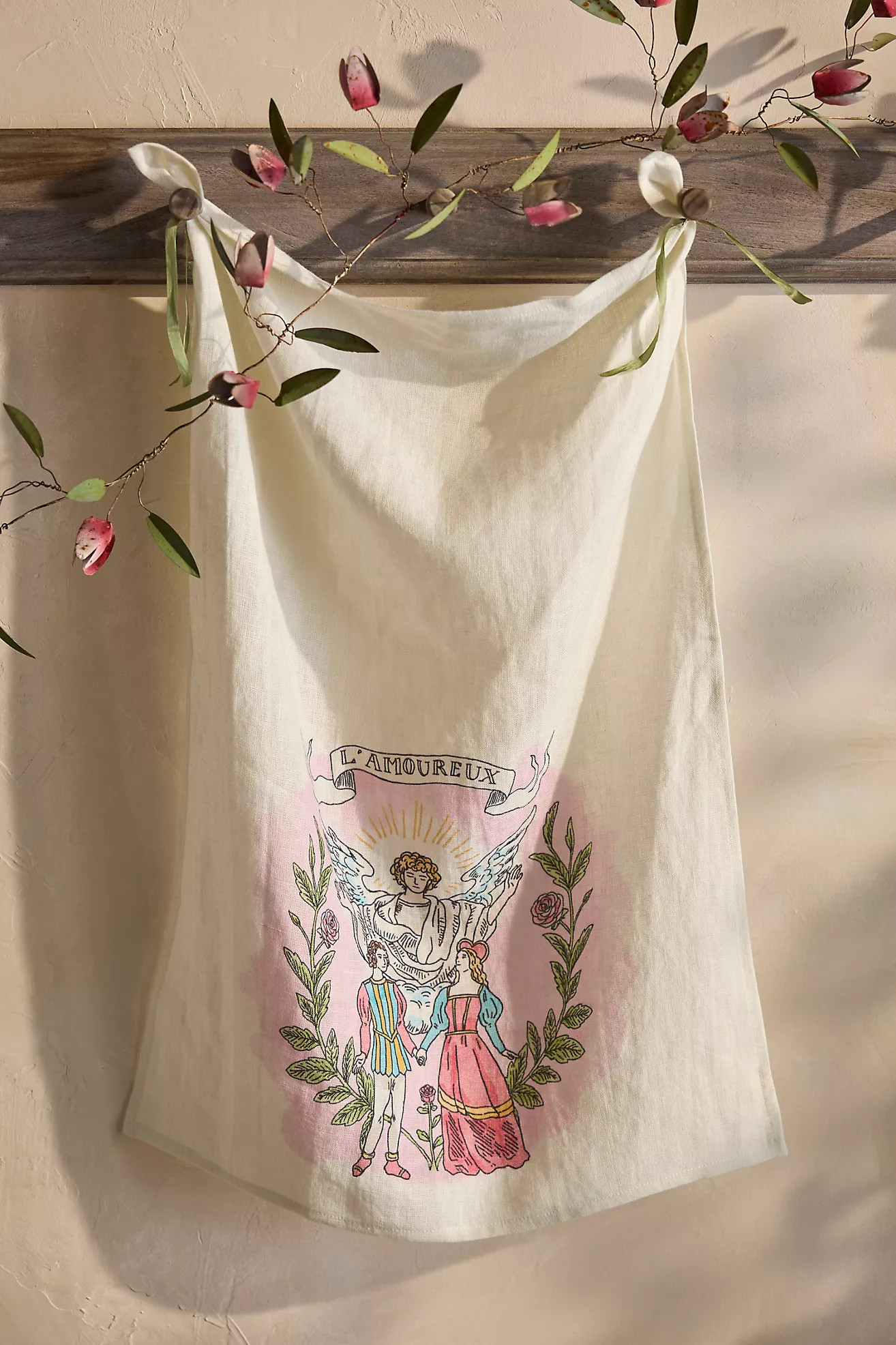 Tarot Linen Dish Towel, L’Amoureux | Anthropologie (US)