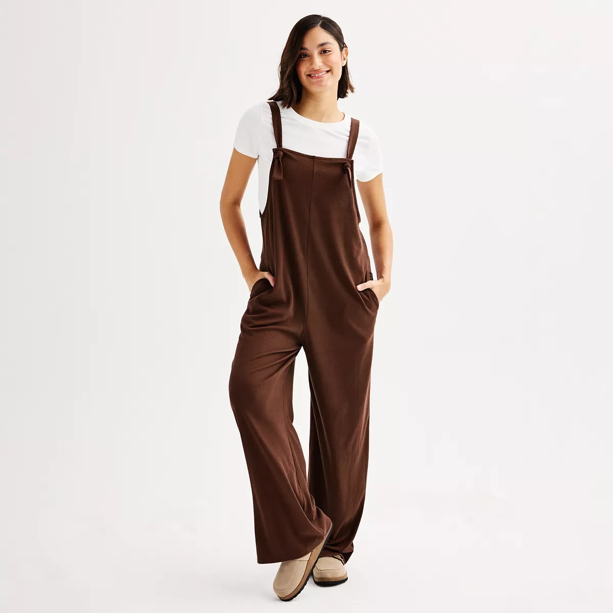 Juniors' Live To Be Spoiled Knit Jumpsuit With Tee | Kohl's